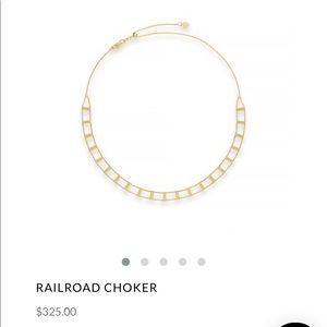 Solid 14k Gold Railroad Choker